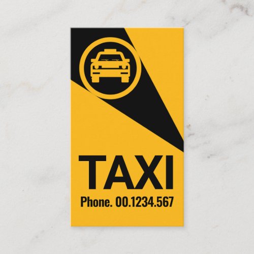 Spotlight On Yellow Taxi Service Business Card