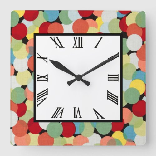 Spotlight Retro Square Wall Clock