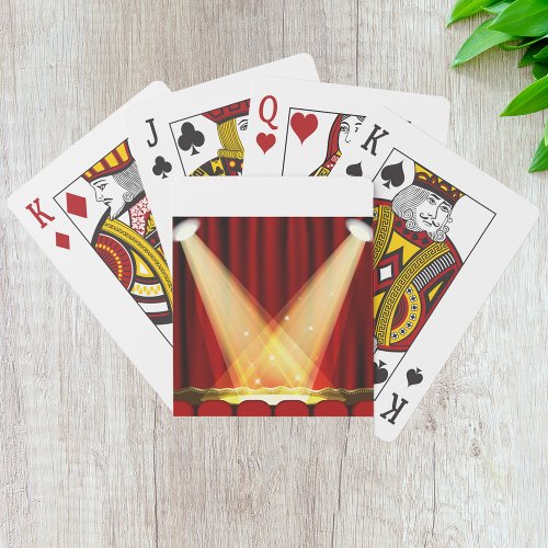 Spotlights On Stage Playing Cards