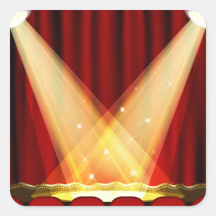 Spotlights On Stage Square Sticker