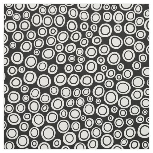 Spots 071215 - White on Black Fabric