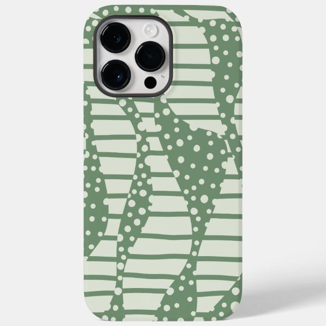 Spots and Stripes 2 - Green Case-Mate iPhone Case (Back)