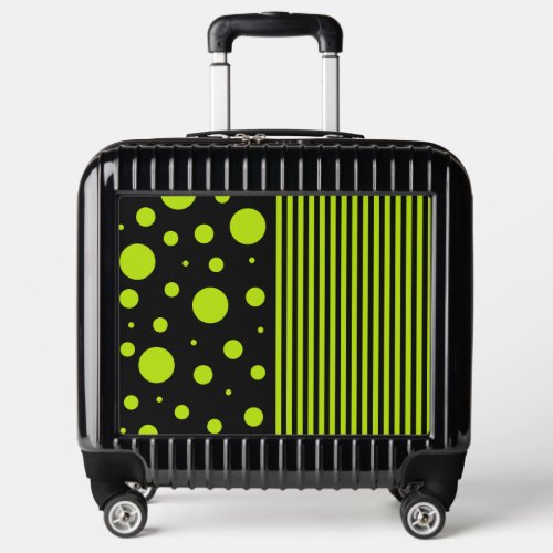 Spots and Stripes _ Lime Green Luggage