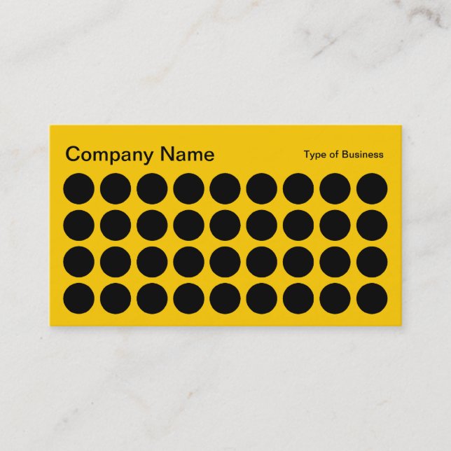 Spots - Black and Amber Business Card (Front)