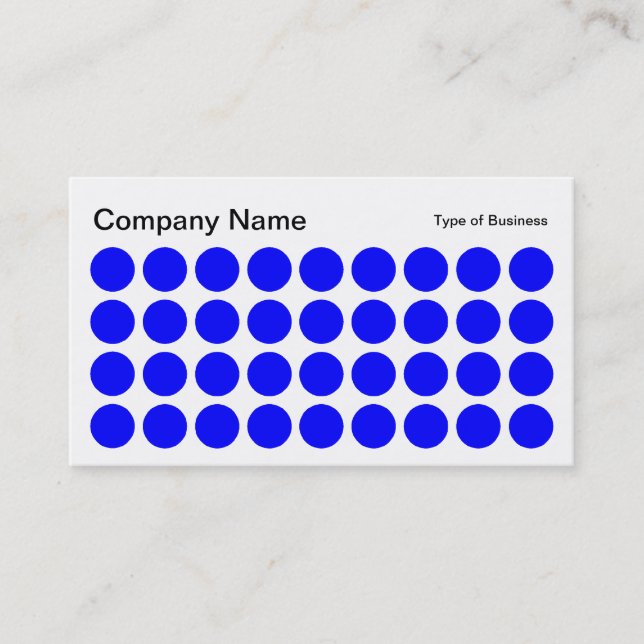 Spots - Blue, Black and White Business Card (Front)