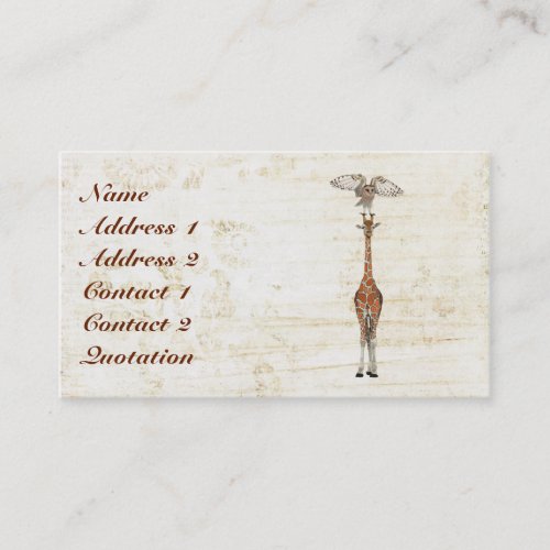 SPOTS  FEATHERS  Business Card