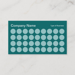 Spots - Lt Blue Green on Moss Green Business Card