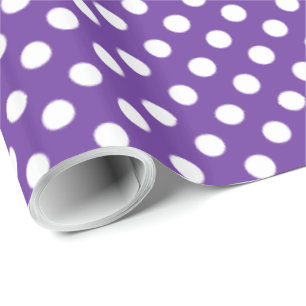 Spots Pattern Purple Heart Wrapping Paper