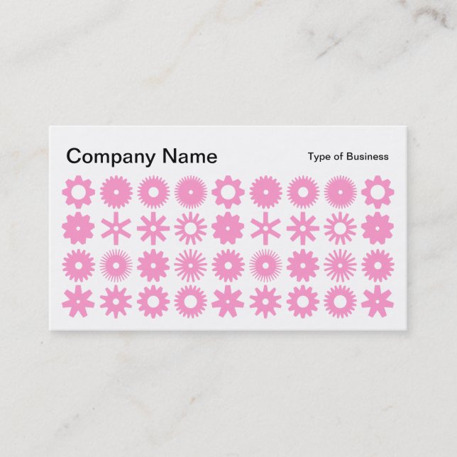 Spots - Pink on White Business Card (Front)