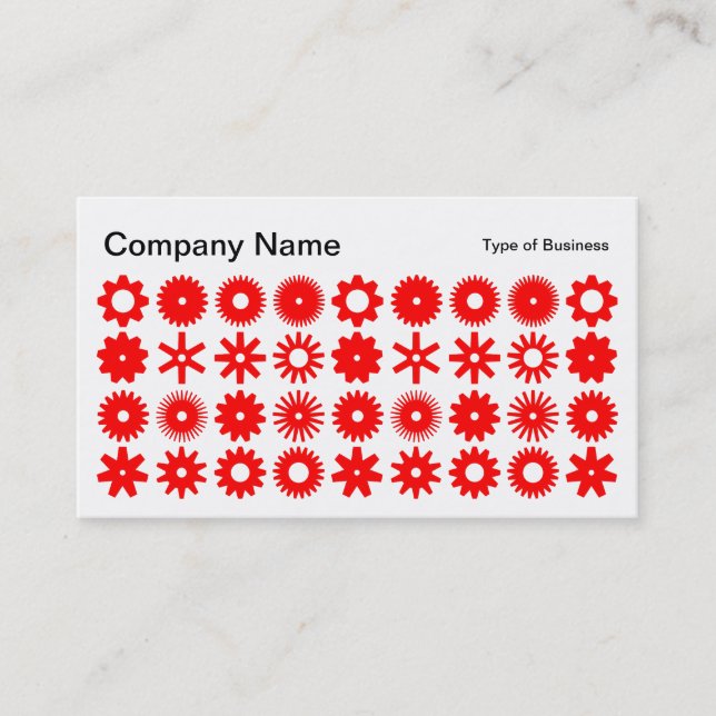 Spots - Red on White Business Card (Front)