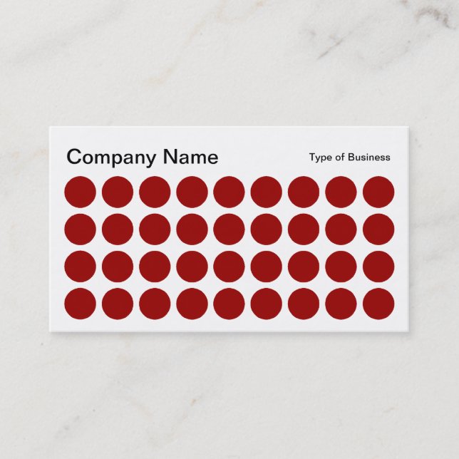 Spots - Ruby, Black and White Business Card (Front)