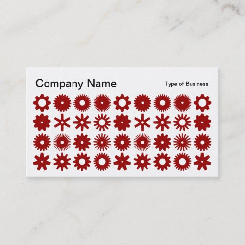 Spots _ Ruby Red on White Business Card