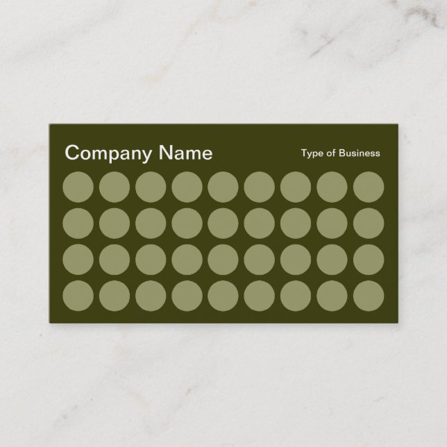 Spots - Shades of Olive Business Card (Front)