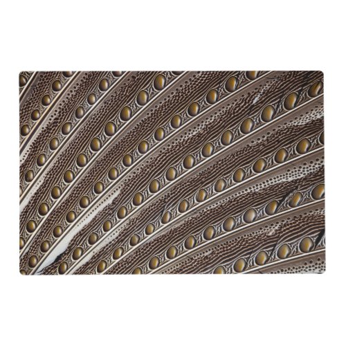 Spotted Argus pheasant feather Placemat