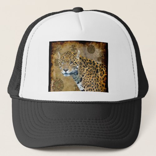 Spotted Aztec Jaguar Wildlife Big Cat Protective Trucker Hat