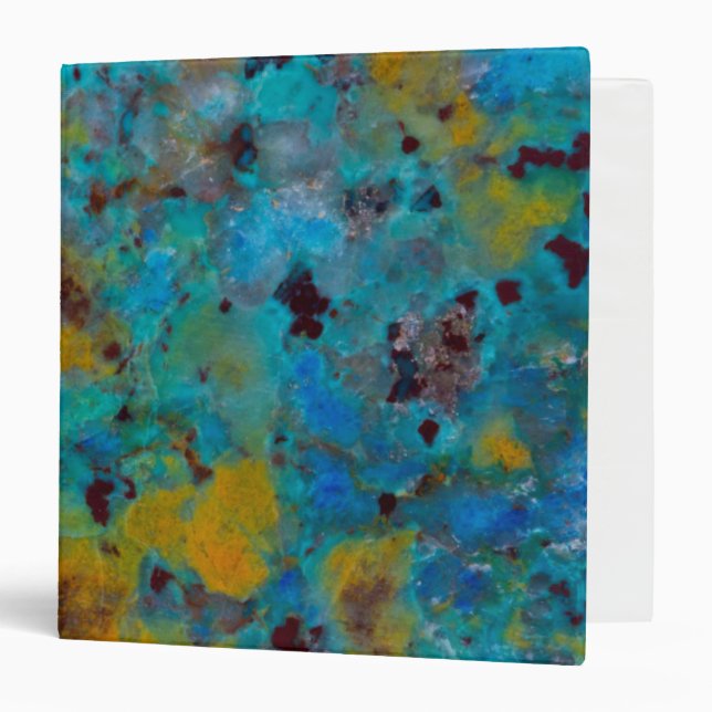 Spotted Blue Chrysocolla Jasper Binder (Front/Inside)