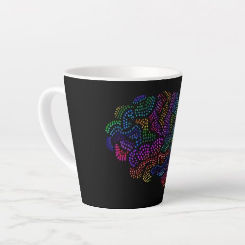 Spotted brain latte mug