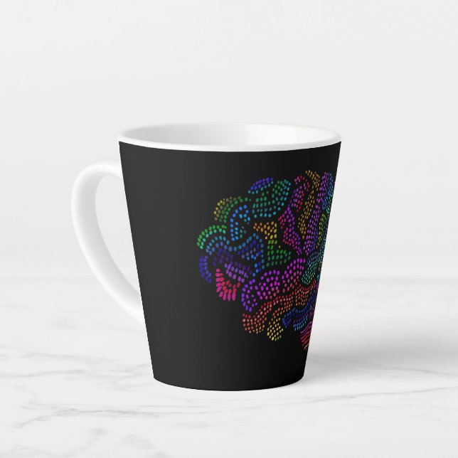 Spotted brain latte mug (Left Angle)