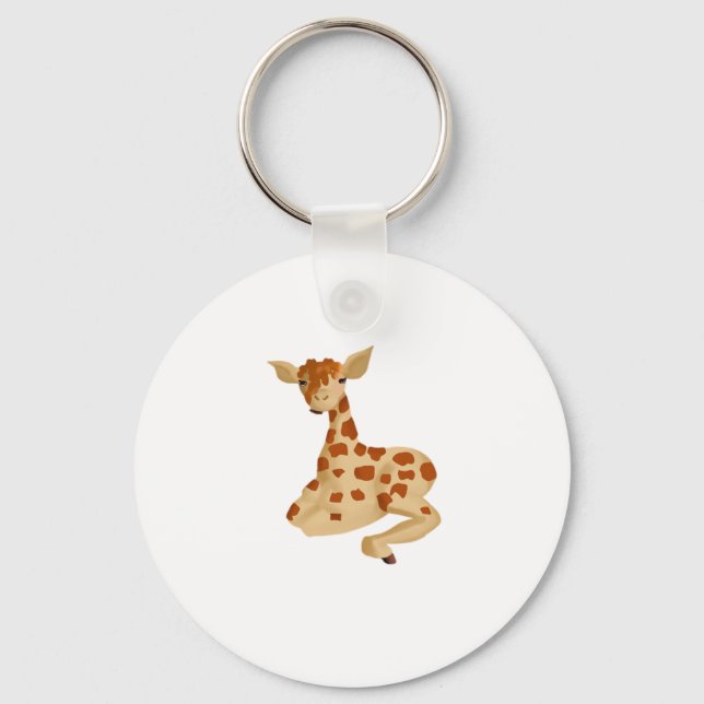 Spotted Caramel Crunch Giraffee Oversized T-Shirt Keychain (Front)