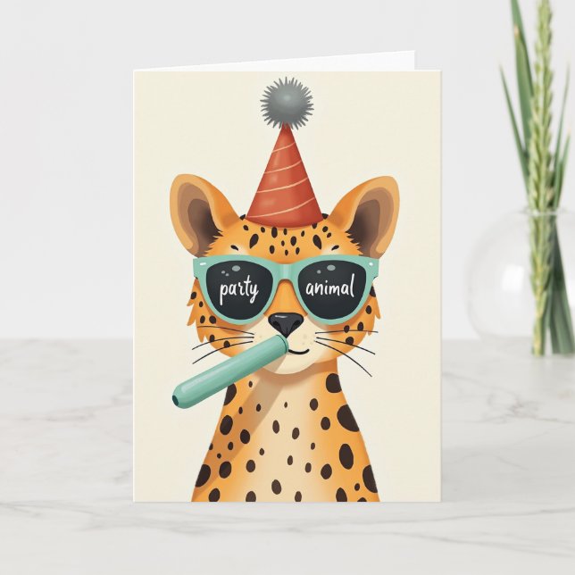 Spotted Cat Birthday Card (Front)
