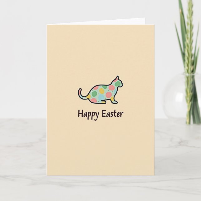 Spotted Cat Spring Celebration Card (Front)