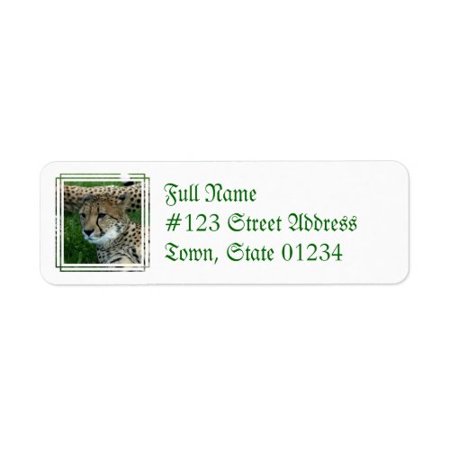 Spotted Cheetah Mailing Label