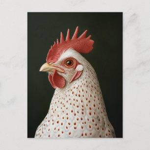 Spotted Chicken Portrait Postcard