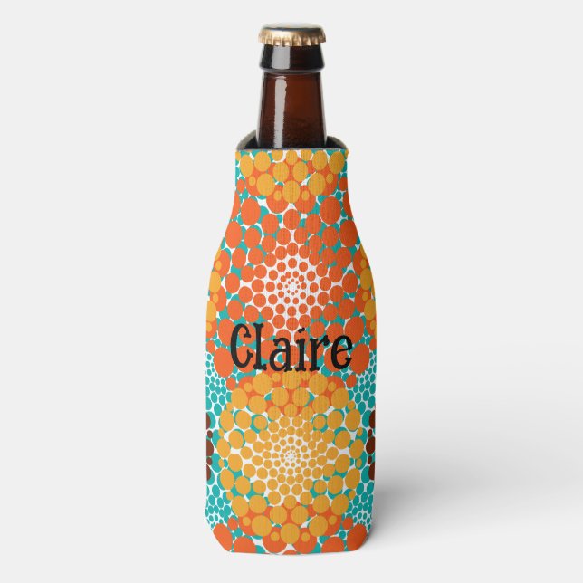 Spotted Circles  Bottle Cooler (Bottle Front)