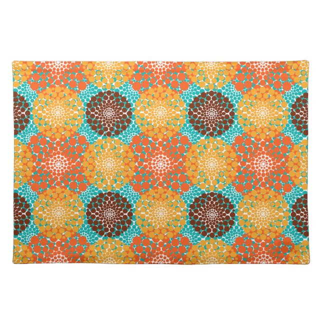 Spotted Circles  Cloth Placemat (Front)