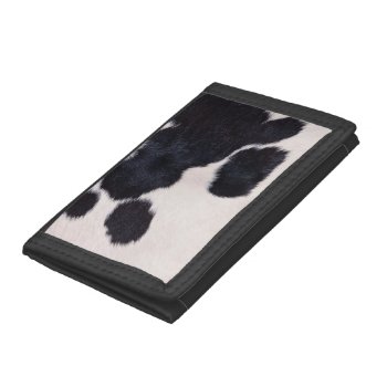 Spotted Cow Hide Tri-fold Wallet by Trendi_Stuff at Zazzle