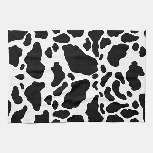 Spotted Cow Print, Cow pattern, Animal fur Kitchen Towel (Horizontal)