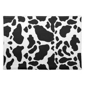 Spotted Cow Print  Cow Pattern  Animal Fur Placemat by Elegant_Patterns at Zazzle