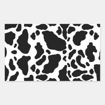 Spotted Cow Print  Cow Pattern  Animal Fur Rectangular Sticker by Elegant_Patterns at Zazzle