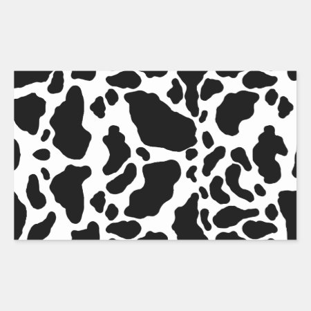 Spotted Cow Print, Cow Pattern, Animal Fur Rectangular Sticker