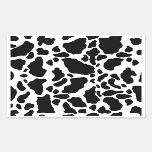 Spotted Cow Print, Cow pattern, Animal fur Rectangular Sticker
