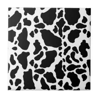 Spotted Cow Print, Cow pattern, Animal fur Tile
