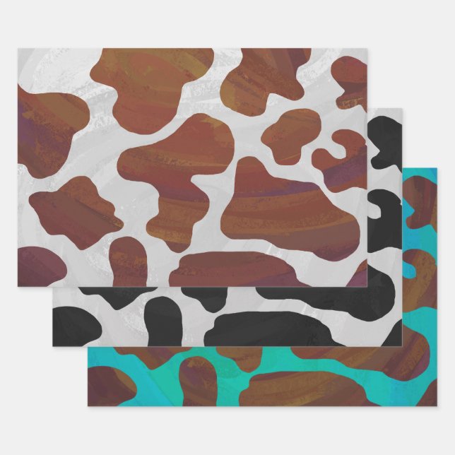Spotted Cow Wrapping Paper Sheets (Set)