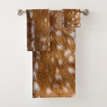 Spotted Deer Fur Texture Bath Towel Set by hildurbjorg at Zazzle