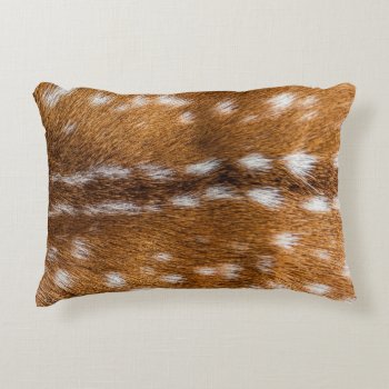 Spotted Deer Fur Texture Decorative Pillow by hildurbjorg at Zazzle