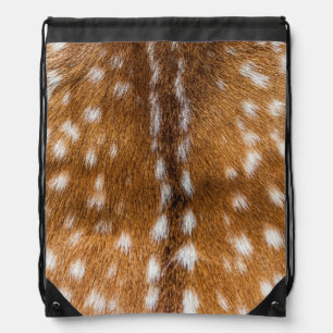 Spotted deer fur texture drawstring bag