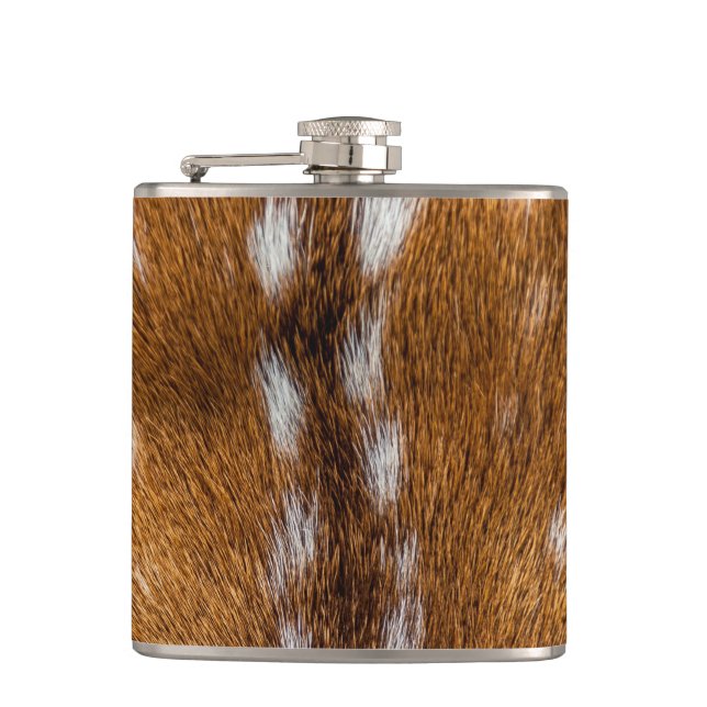 Spotted deer fur texture flask (Front)