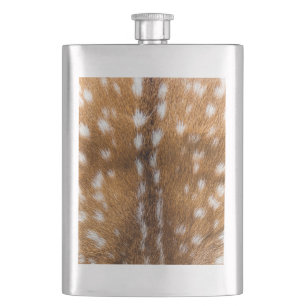 Spotted deer fur texture hip flask