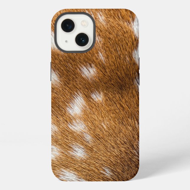 Spotted deer fur texture iphone case (Back)