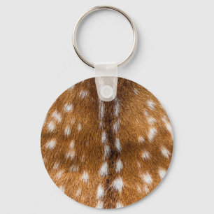 Spotted deer fur texture keychain