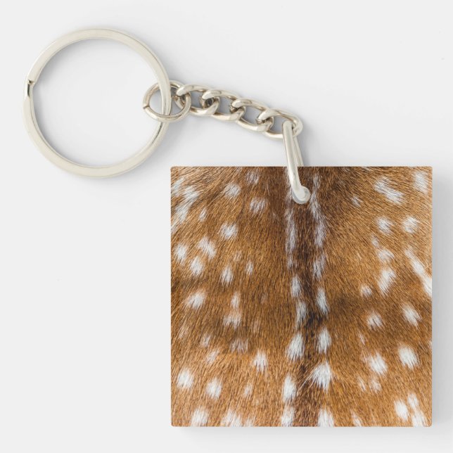 Spotted deer fur texture keychain (Front)