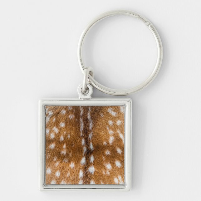Spotted deer fur texture keychain (Front)