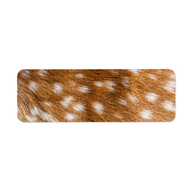 Spotted deer fur texture label (Front)