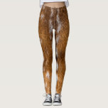 Spotted deer fur texture leggings<br><div class="desc">Roe deer fur photo texture. Close up photography on spotted fur from a deer. Printed.</div>