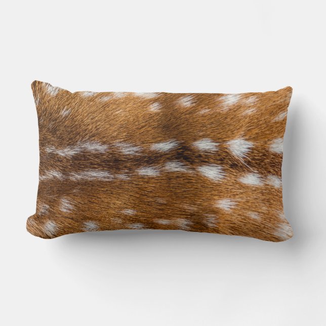 Spotted deer fur texture lumbar pillow (Front)