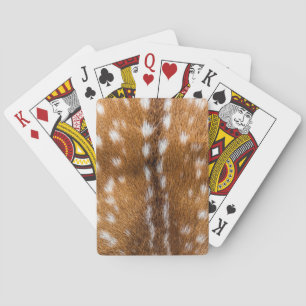Spotted deer fur texture poker cards